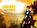 Player batsman in Cricket Championship Tournament background