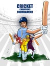 Player batsman in Cricket Championship Tournament background