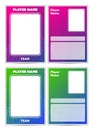 player cards frame font and back template