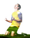 Player is celebrating goal Royalty Free Stock Photo