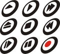 Player control buttons Royalty Free Stock Photo