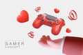 Player, gamer concept. Love for computer games. Favorite hobby Royalty Free Stock Photo
