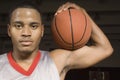 Player Holding Basketball On His Muscle Royalty Free Stock Photo