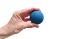 Player Holding Blue Rubber Racquetball Royalty Free Stock Photo