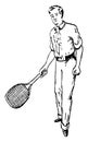 Forehand vintage illustration