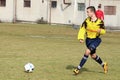 Soccer player pass the ball Royalty Free Stock Photo