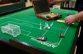 Figures to play during Table soccer world championship game detail Royalty Free Stock Photo