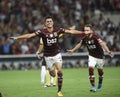 Player Reinier do Flamengo celebrates his goa