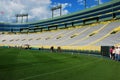 A player`s view of Lambeau Field from the playing field Royalty Free Stock Photo