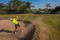 Player Sand Shot Ball Practice Golf Royalty Free Stock Photo