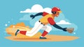 A player sliding into home base with a cloud of dust narrowly beating the tag and securing the winning run in the Royalty Free Stock Photo