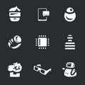 Vector Set of Robo Battle Icons.