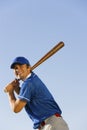 Player Swinging Baseball Bat Royalty Free Stock Photo