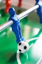 Player in a table football Royalty Free Stock Photo