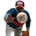 Player throwing a knuckleball Royalty Free Stock Photo