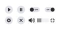 Player or video player interface icons. Website or mobile app functional icons. Vector scalable graphics