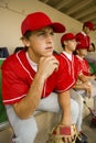 Player Watching The Match Intensely Royalty Free Stock Photo