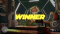 Player winning shooter videogame