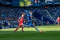 Players in action during the LaLiga Santander match between RCD Espanyol v CA Osasuna at RCDE Stadium on February 4