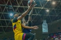 Players in action at Liga Acb Endesa match between Mora Banc Andorra BC and FC Barcelona , final score 86 - 84, on October 06 201