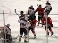 Players Fight During Chicago Blackhawks Hockey Game Royalty Free Stock Photo