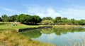 Players in golf course of Islantilla, Andalusia, Spain