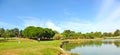 Players in the golf course of Islantilla, Andalusia, Spain