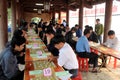 Players play Chinese chess in traditional festival