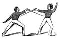 Fencing Game vintage illustration