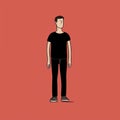 Playful Animation Of A Young Man In Cody Ellingham Style
