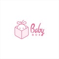 Modern playful baby in the box vector