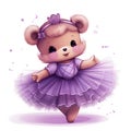 Playful ballerina teddy vector