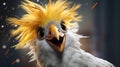 Playful Blonde Mohawk Bird: Zbrush Art By James Paick And Evgeni Gordiets