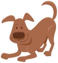 Playful brown dog cartoon animal character Royalty Free Stock Photo