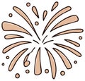 Playful brown splash vector doodle, dynamic liquid burst element Royalty Free Stock Photo
