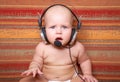 Playful call-center representative Royalty Free Stock Photo