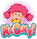 Playful cartoon character with kooky word expression Royalty Free Stock Photo
