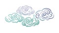Playful Cartoon Clouds Vector Art, Whimsical Sky Elements, vector design Generative AI Royalty Free Stock Photo