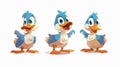 Playful Cartoon Duck Animation Vector Illustration