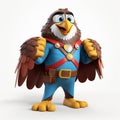 Playful Cartoon Eagle Character For Comic Book Industry