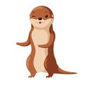 Playful cartoon otter illustration