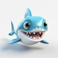 Playful Cartoon Shark With Smiling Teeth - Daz3d Style