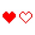 Illustration red pixel heart minecraft png - Valentines Day