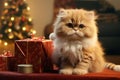 Playful Christmas scenes with pets and animals