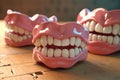 Playful collection of 3D dentures with a touch of humor Royalty Free Stock Photo