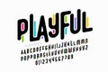 Playful colorful font design