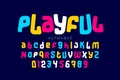 Playful colorful font