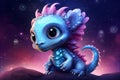 Playful Cute baby dragon pet. Generate Ai