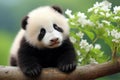 Playful Cute baby panda. Generate Ai Royalty Free Stock Photo