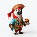 Playful 3d Cartoon Pirate Parrot For Imaginative Kitchen Adventures